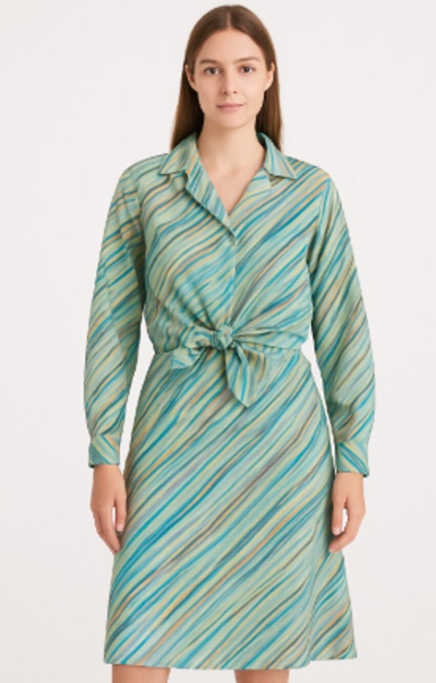 Villager two piece wrap top and skirt set 70s retro print womens medium size 8